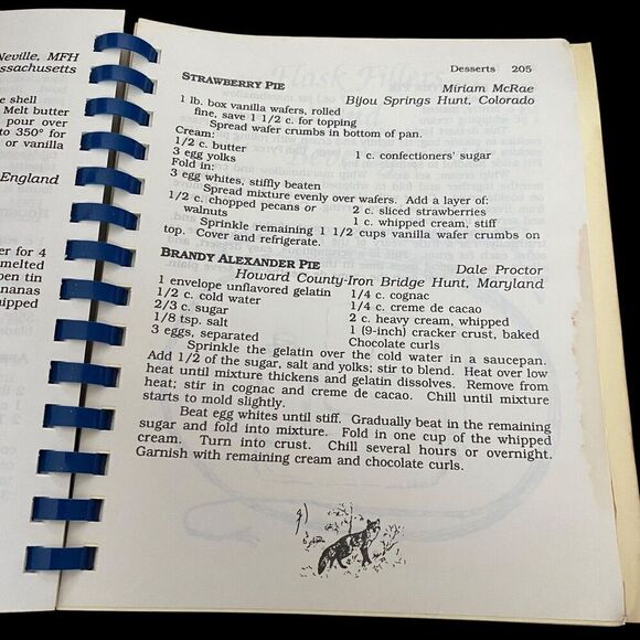 Vtg Cookbook A Foxhunter's Cookbook The Beaufort Hunt PA 1994 1st Edition - Picture 6 of 6